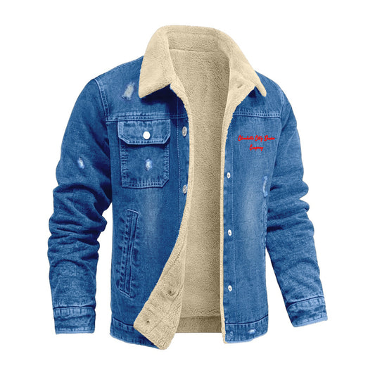 Blue Shearling Denim Jacket