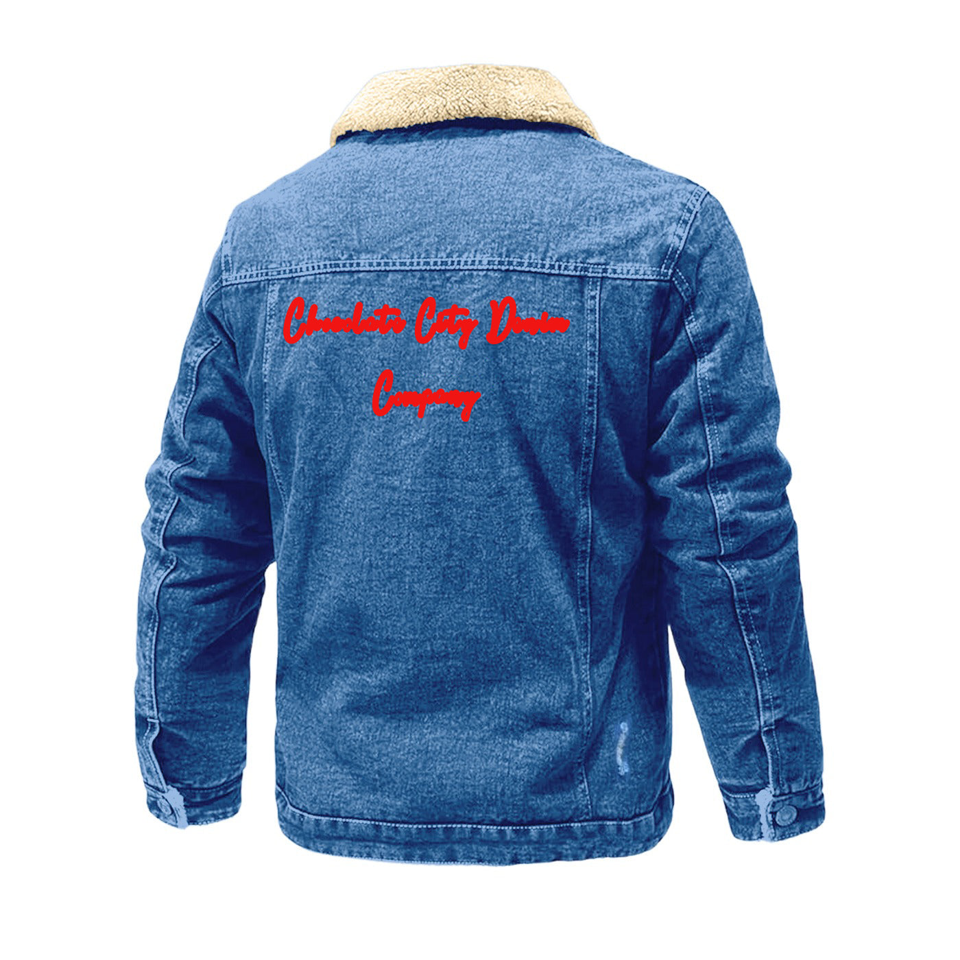 Blue Shearling Denim Jacket