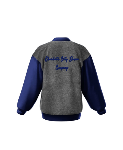 GT Gray and Blue Denim Varsity Jacket - PREORDER