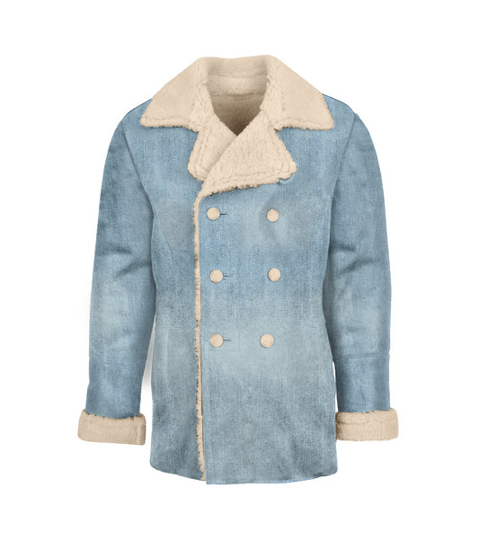 Denim Shearling Coat
