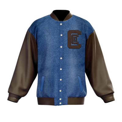 Denim Varsity Jacket